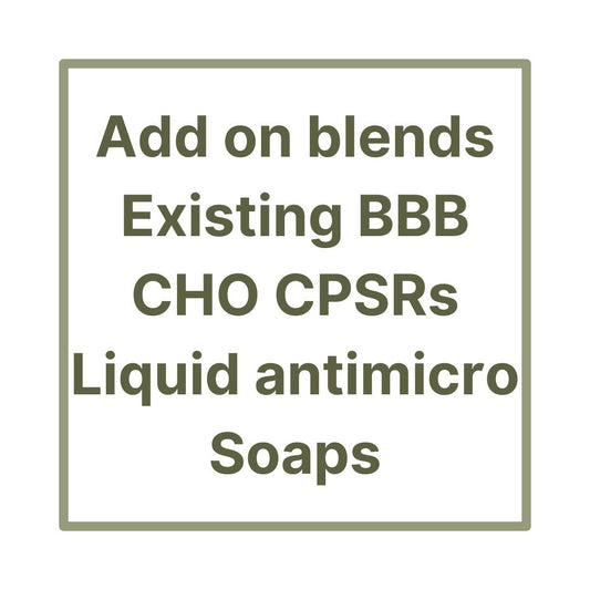 Additional blends for existing BBB Ingredients "Choose Your Own Blends" Liquid anti micro soap