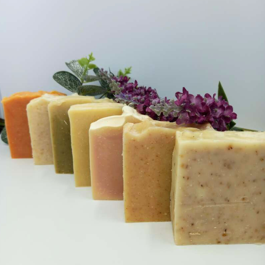 CPSR BBB Ingredients Allotment soaps range with fresh veg & essential oils