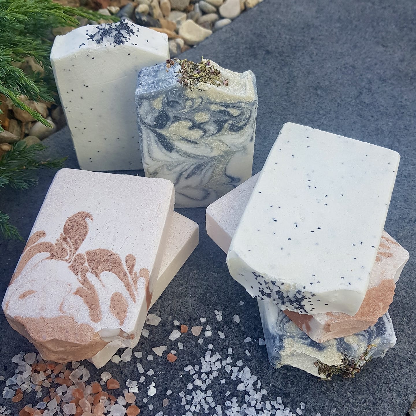 CPSR CP Salt Bars Soap range, 6 essential oil variants, flexible botanicals and clays